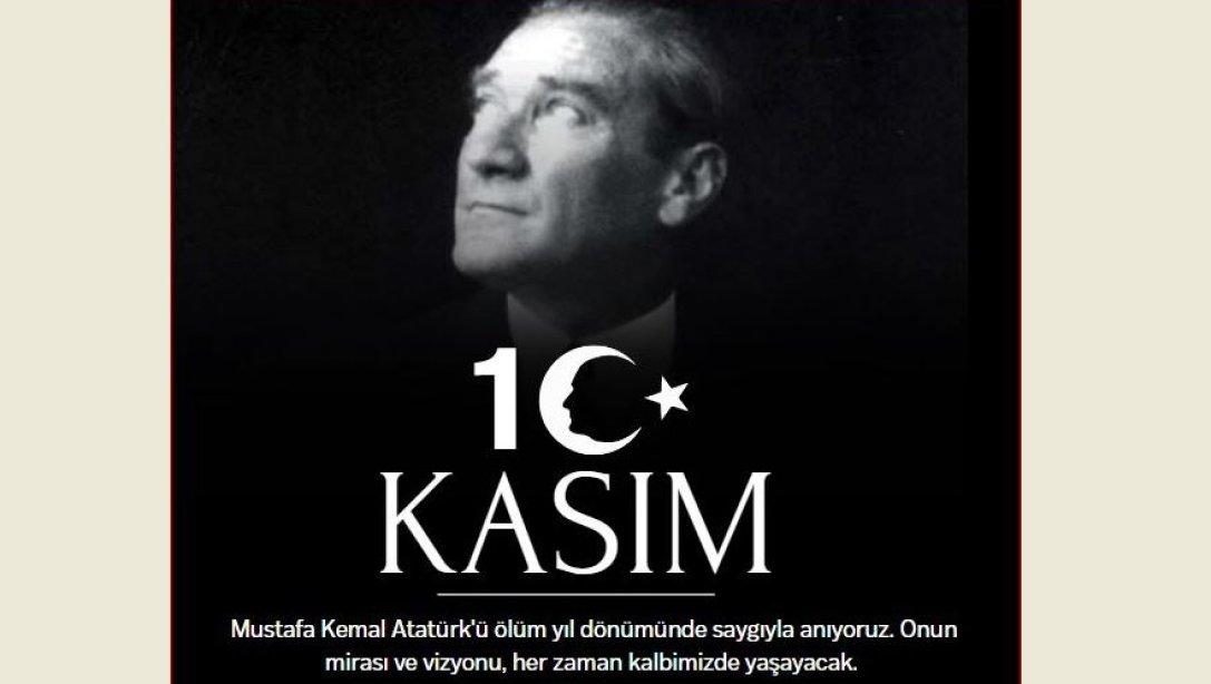 Cumhuriyetimizin kurucusu, Büyük Önder Mustafa Kemal Atatürk'ü aramızdan ayrılışının 85'inci yılında sonsuz minnet, saygı ve rahmetle anıyoruz.