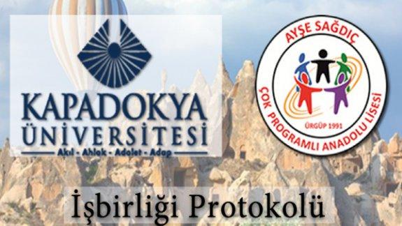 Kapadokya Üniversitesi ile Ürgüp Ayşe Sağdıç Çok Programlı Anadolu Lisesi Arasında İşbirliği Protokolü İmzalandı