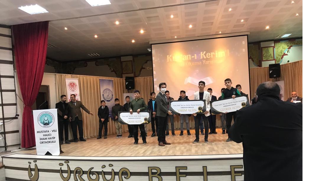 İmam Hatip Ortaokulları Genç Sadâ Kur'an-ı Kerim'i Güzel Okuma Yarışması İl Finali ÜRGÜP'te Gerçekleşti.